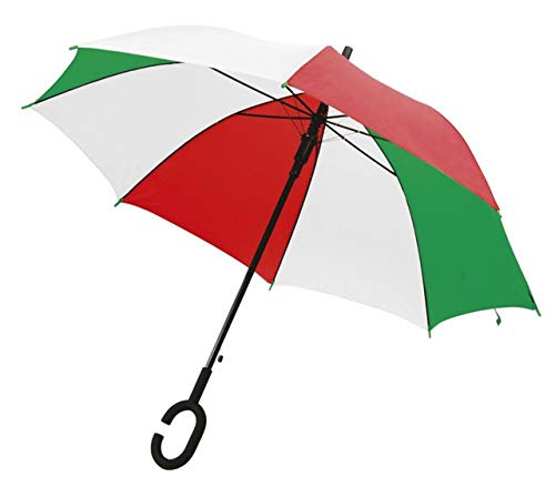 Ten Regenschirm Italienische Flagge mit Griff C cod.EL21056 cm 102x102x88h by Varotto & Co. von Ten