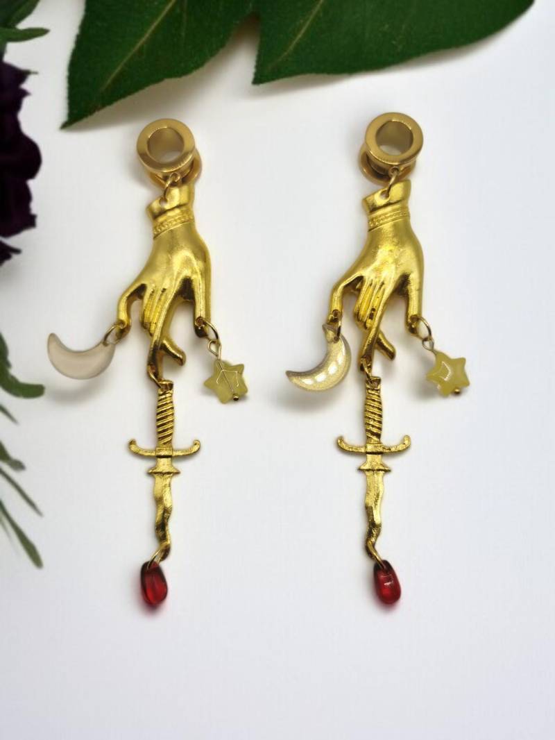 Tunnel - Magic | Cute Edgy Piercing Style Statement Schmuck Wiccan Accessoire Witchcraft Inspired von TenBlackRosesCo