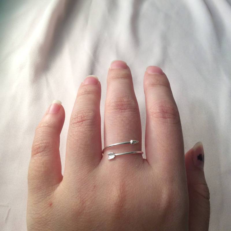 Pfeil Ring ~ Verstellbarer Silber von TenFingersToWear