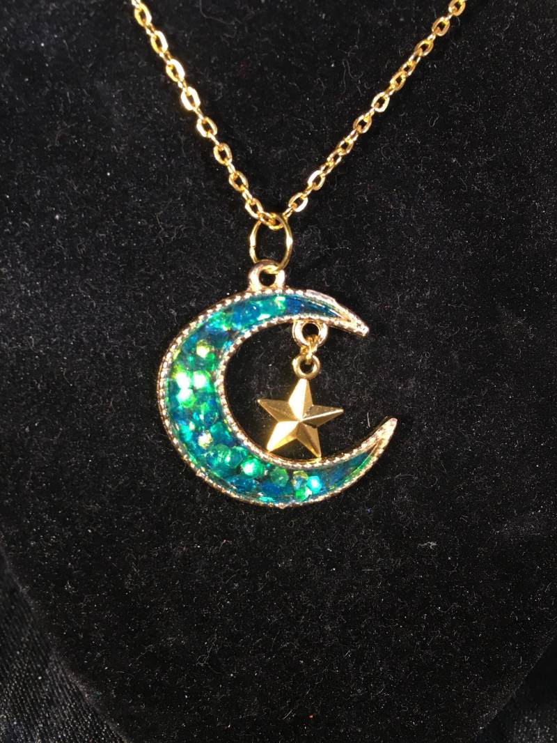 Funkeln Goldener Mond Und Sterne Funkeln Goldener Mond Und Sterne von TenaciousHopeGifts