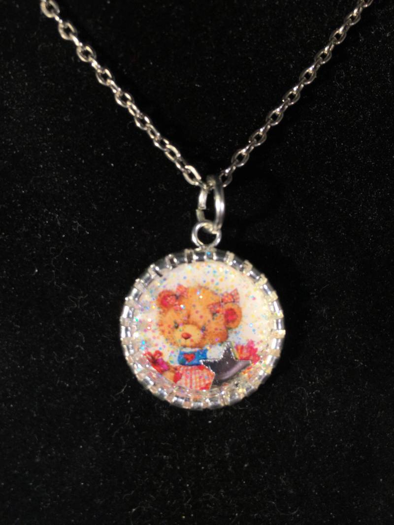 Glitzer Mädchen Teddybär Glitzer Mädchen Teddybär von TenaciousHopeGifts