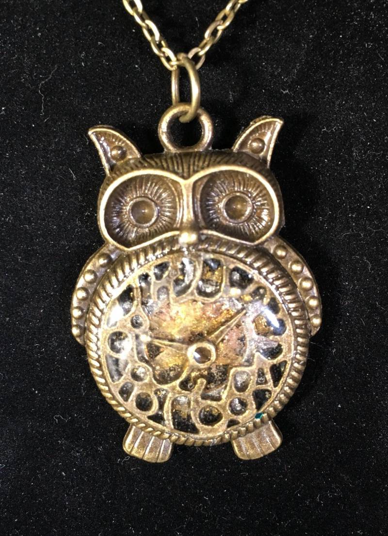 steampunk Eulen Uhr Anhänger von TenaciousHopeGifts