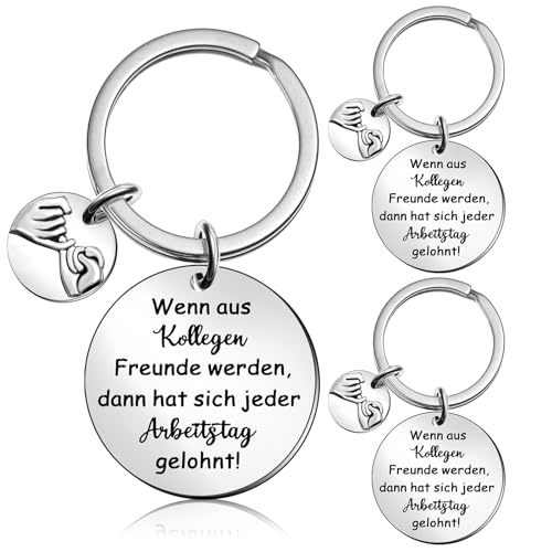 Tenare 3 Schlüsselanhänger für Kollegen Beste Mitarbeiter Geschenk danken Geschenk für Kollegen Abschiedsgeschenk für Ruhestand Jobwechsel Geschenk für Freund Damen Mann von Tenare