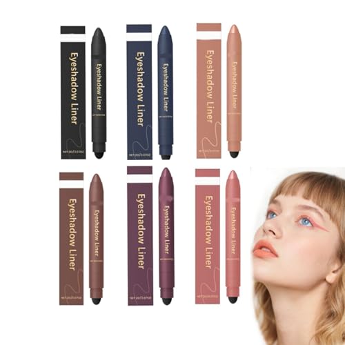 2-in-1 Eyeliner & Eyeshadow, Waterproof and Sweat-Proof, Not Easy to Smudge, Silky and Easy to Apply, For Women (6PCS) von Tencipeda