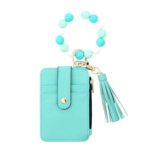 2026 New Women's Boho Beaded Wallet, Boho Style Beaded Tassel Keychain Wallet, Wristlet Keychain Card Holder (Style A-1) von Tencipeda