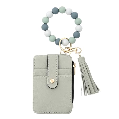 2026 New Women's Boho Beaded Wallet, Boho Style Beaded Tassel Keychain Wallet, Wristlet Keychain Card Holder (Style A-7) von Tencipeda