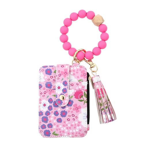 2026 New Women's Boho Beaded Wallet, Boho Style Beaded Tassel Keychain Wallet, Wristlet Keychain Card Holder (Style B-2) von Tencipeda