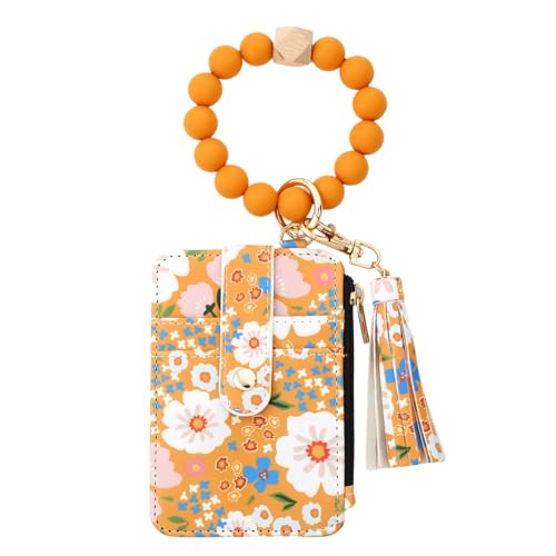 2026 New Women's Boho Beaded Wallet, Boho Style Beaded Tassel Keychain Wallet, Wristlet Keychain Card Holder (Style B-4) von Tencipeda