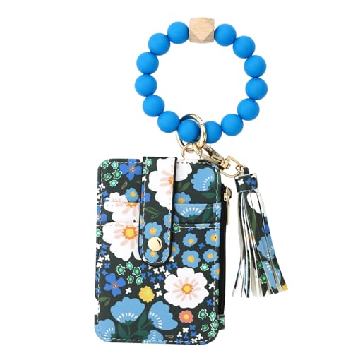 2026 New Women's Boho Beaded Wallet, Boho Style Beaded Tassel Keychain Wallet, Wristlet Keychain Card Holder (Style B-7) von Tencipeda