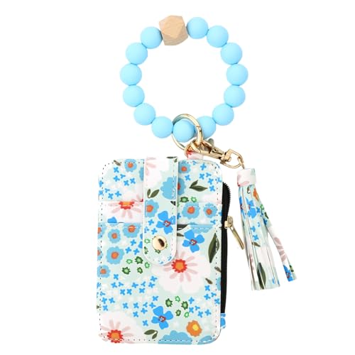 2026 New Women's Boho Beaded Wallet, Boho Style Beaded Tassel Keychain Wallet, Wristlet Keychain Card Holder (Style B-8) von Tencipeda