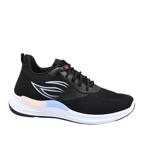 Breathable Shoes for Women with mesh, Lightweight Walking Shoes Women Arch Support for Long Standing or Trip (Black,40) von Tencipeda