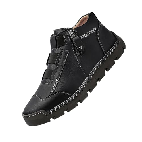 Matufit Shoes for Men, Waterproof Non Slip Lightweight Casual Side Zip Slip-On Matufit Orthopedic Shoes for Men (Black,39) von Tencipeda