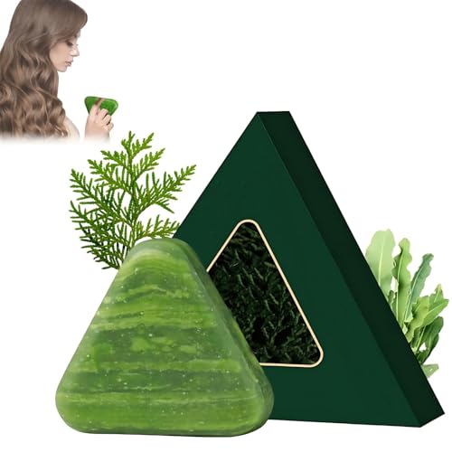 Nature Triangle Shampoo Bar, Sevengreen Shampoo Bar, Natural Plant-Based Solid Shampoos for Women and Mens (1 set) von Tencipeda