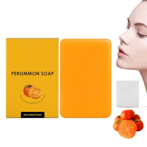 Persimmon Soap, Persimmons Bar Soap for Old People Smell, Handmade Natural Soaps for Better Skin, Suitable for Women & Men (1, Orange) von Tencipeda