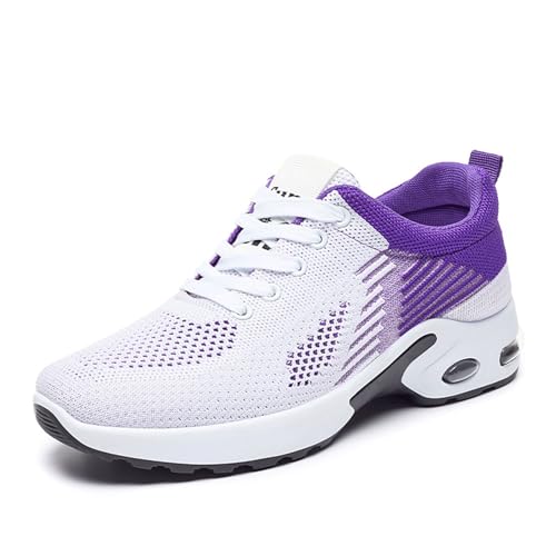 Sneakers for Women, Lightweight Breathable Non-Slip Walking Shoes with Shock-Absorbing Comfort for Daily Commuting Travel and Outdoor Activities (Purple,38) von Tencipeda