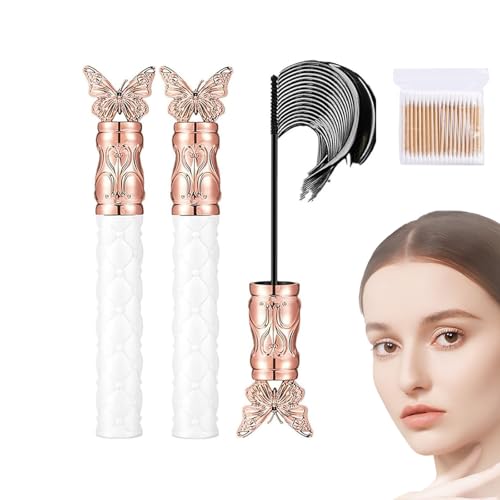 Telescopic Mascara, 2025 New Lengthening-Curling and Long-Lasting Hold Mascara, Thick, Curling, Waterproof, Sweat-Proof, Lengthening, Non-smudged (2PCS) von Tencipeda