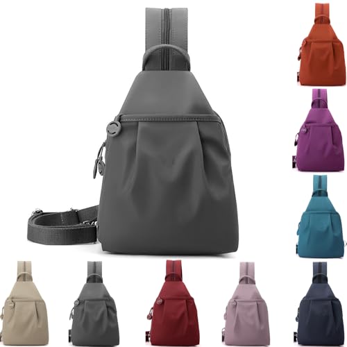 Tencipeda Waterproof 2-Way Commuter Bag, Sling Backpack Waterproof Theft Lightweight Handbag Stylish Efficient Storage (Gray) von Tencipeda