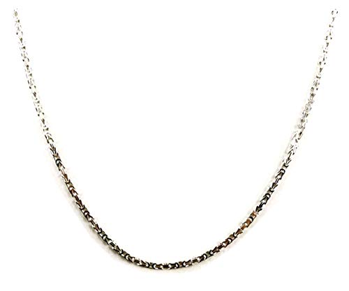 Halskette Byzantiner Königskette versilbert 3mm Länge 100cm, Herren-Kette Silberkette Damen Geschenk Schmuck ab Fabrik Tendenze-Italy von Tendenzalia