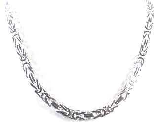 Halskette Byzantiner Königskette versilbert 6mm Länge 90cm, Herren-Kette Silberkette Damen Geschenk Schmuck ab Fabrik Tendenze-Italy von Tendenzalia