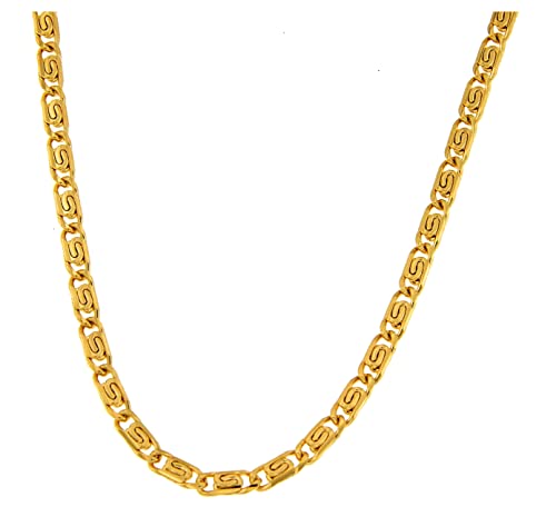 Tendenzalia Halskette Schneckenkette Breite 6 mm Länge wählbar vergoldet oder Doublé, Extra large, Gold, Goldfarben von Tendenzalia