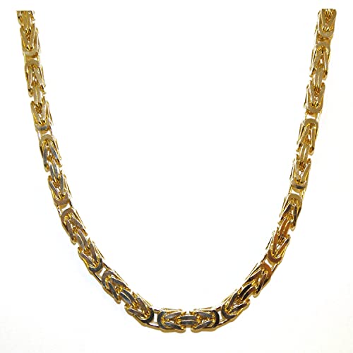 Tendenzalia Königskette byzantiner Halskette doublé 7 mm quadratisch 50cm, Damen Herren Schmuck von Tendenzalia