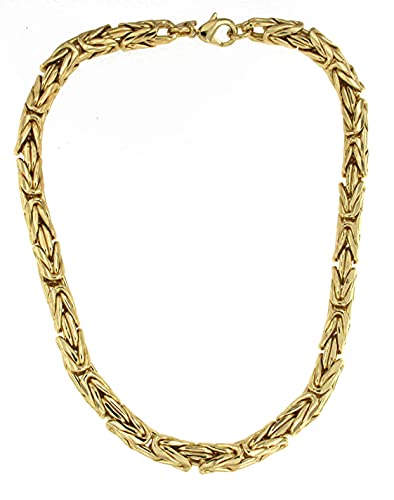 Tendenzalia Königskette rund geschliffen byzantiner Halskette doublé 8mm 45cm Schmuck für Damen und Herren, BZGYRd8-45 Tendenzalia Königskette rund geschliffen byzantiner Halskette doublé 8mm 45cm Schmuck für Damen und Herren, BZGYRd8-45 von Tendenzalia