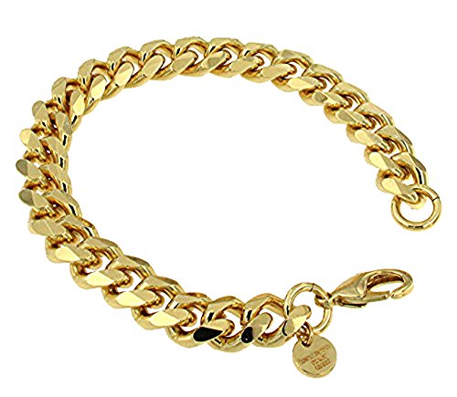 Tendenzalia Panzerarmband original italienische Grumetta-Kette 18kt Doublé 11mm breit Länge 16cm von Tendenzalia