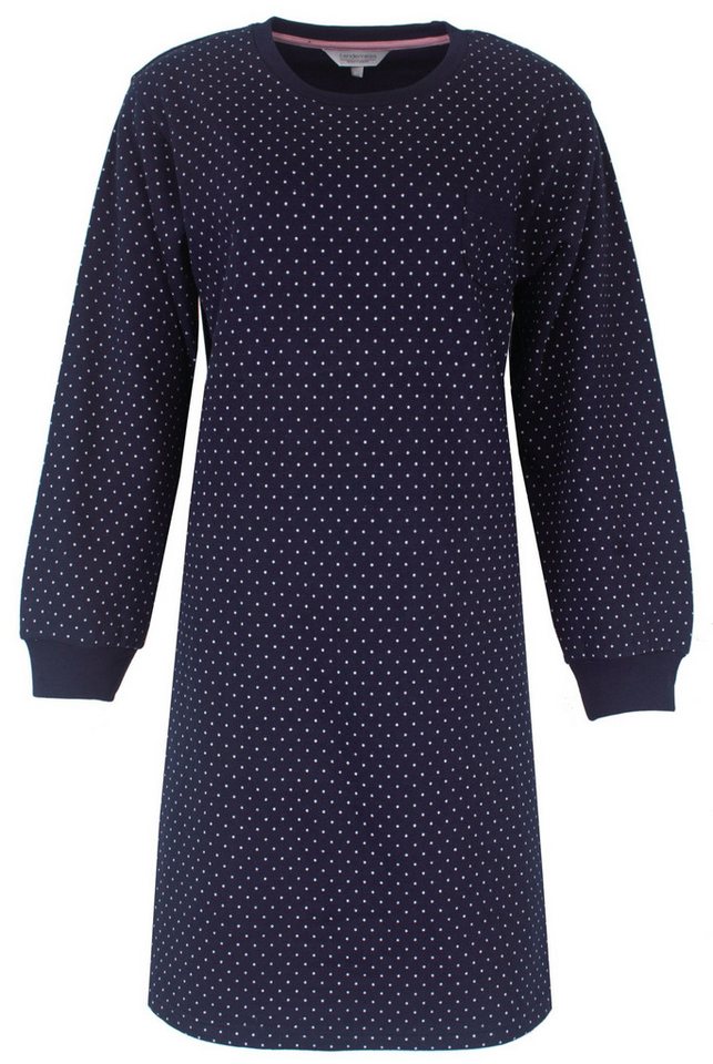 Tenderness Nachthemd Damen Microfleece Schlafshirt warm (1-tlg) Modisches Design von Tenderness