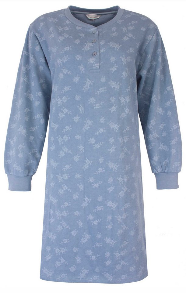Tenderness Nachthemd Damen Microfleece Schlafshirt warm (1-tlg) Modisches Design von Tenderness
