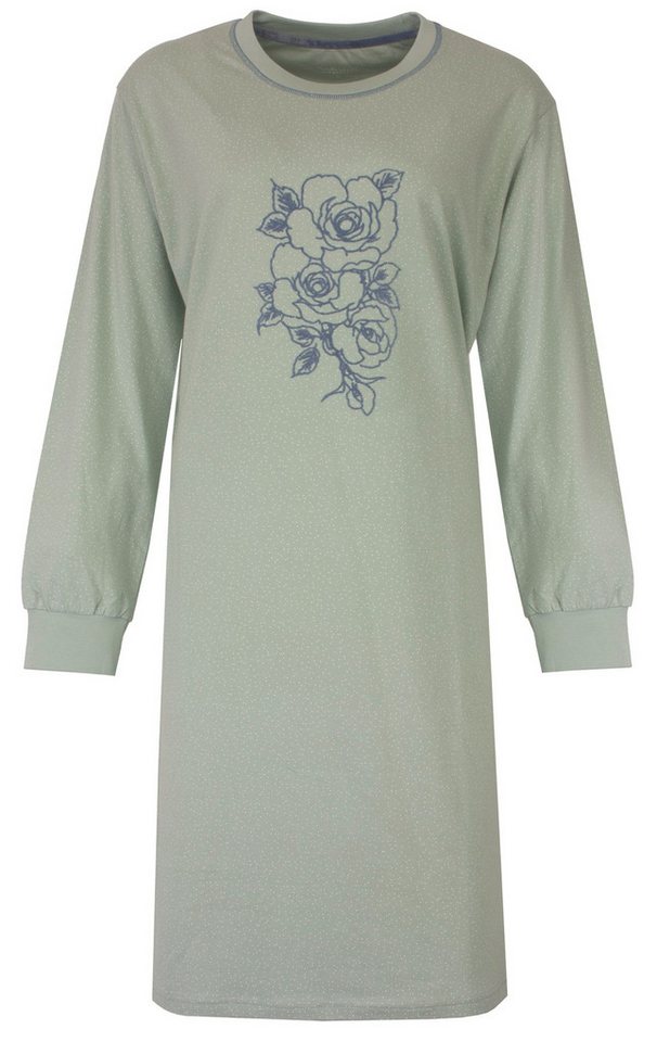 Tenderness Nachthemd Damen Schlafshirt mit langem Arm (1-tlg) Baumwolle von Tenderness