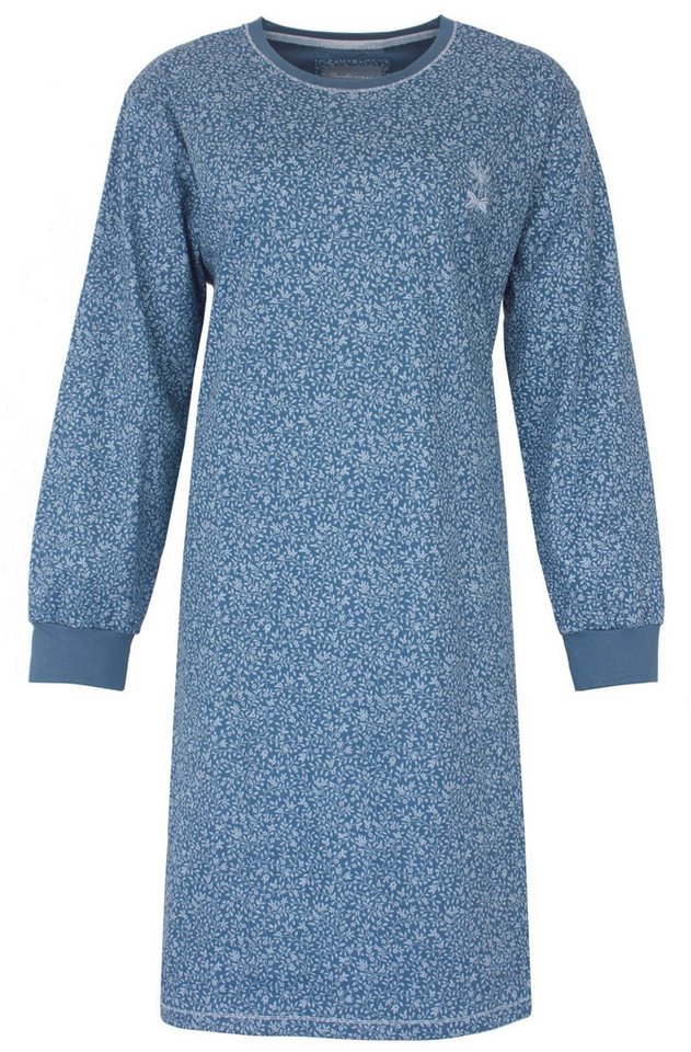 Tenderness Nachthemd Damen Schlafshirt mit langem Arm und Bündchen (1-tlg) Baumwolle von Tenderness