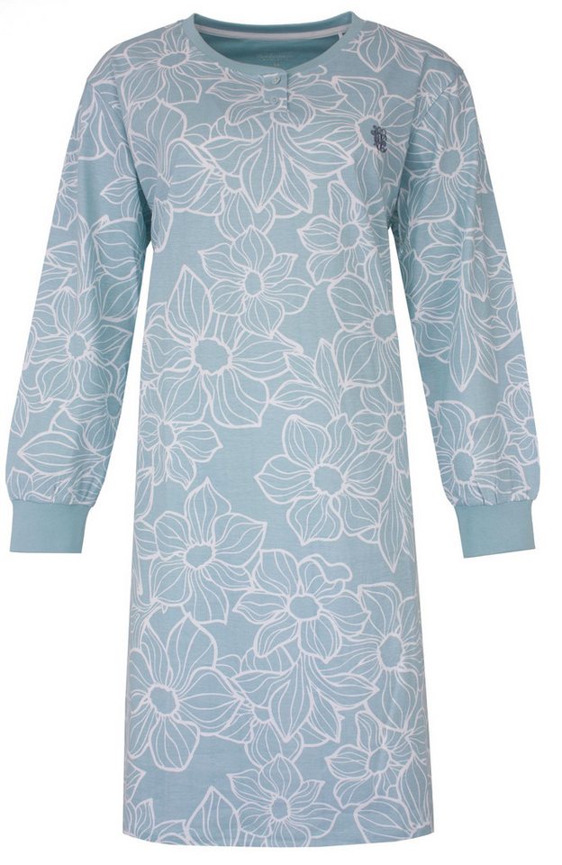 Tenderness Nachthemd Damen Schlafshirt mit langem Arm und Bündchen (1-tlg) Baumwolle von Tenderness