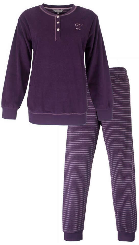 Tenderness Schlafanzug Damen Frottee Pyjama (2 tlg) kuschelige Qualität von Tenderness