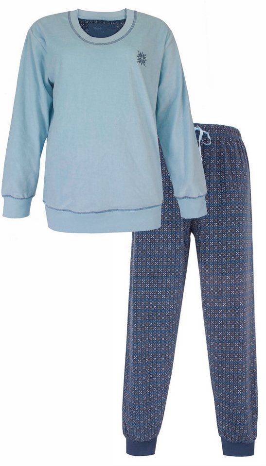 Tenderness Schlafanzug Damen Nikki Pyjama mit Bündchen (2 tlg) Modisches Design von Tenderness