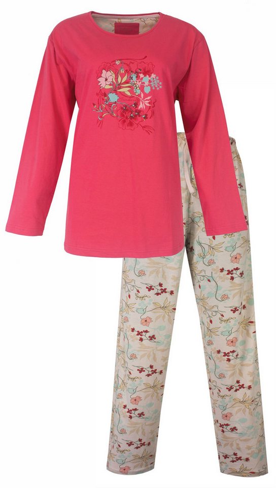 Tenderness Schlafanzug Damen Pyjama lang (2 tlg) Baumwolle von Tenderness