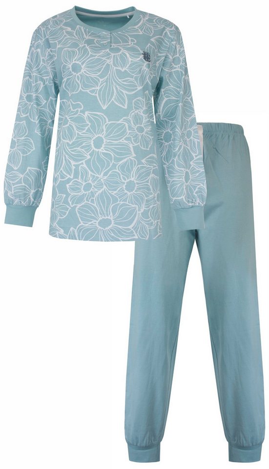 Tenderness Schlafanzug Damen Pyjama lang mit Bündchen (2 tlg) von Tenderness