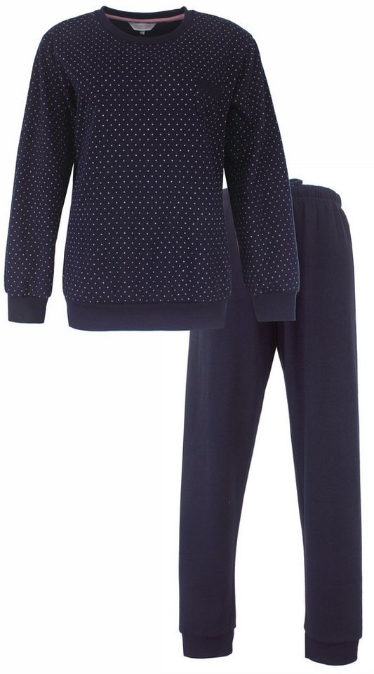 Tenderness Schlafanzug Microfleece Damen Pyjama (2 tlg) Modisches Design von Tenderness
