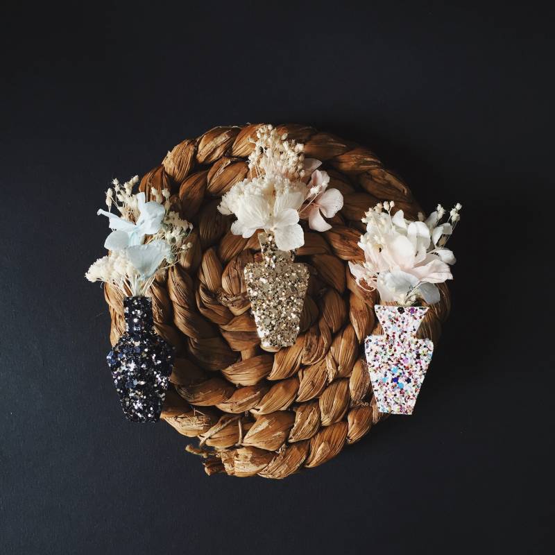 Hübsche Paillettenspindel Und Stabilisierte Blumen Handgefertigt Mit Liebe in La Rochelle von TendreCactus