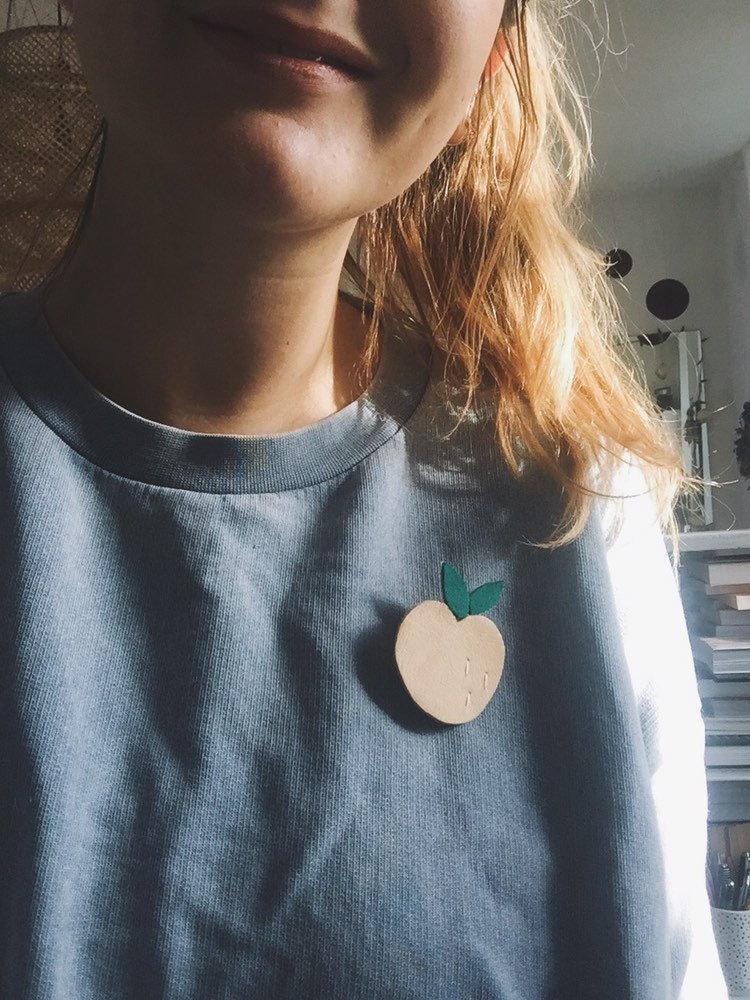 Peachy Die Süße Pfirsich Aus Weichem Leder Handgemacht in La Rochelle von TendreCactus