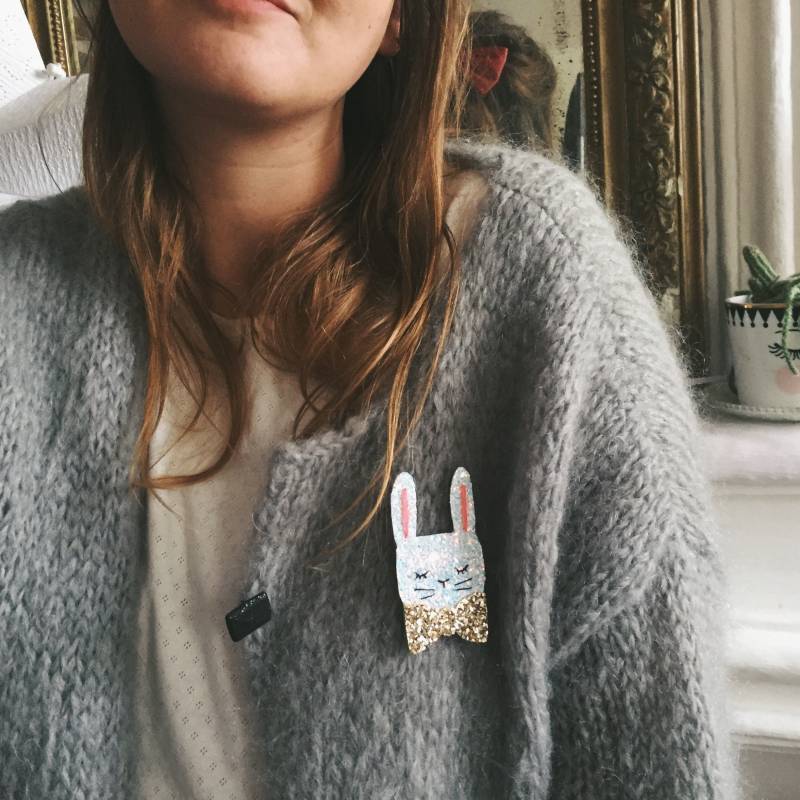 Pin-Glitzer Bunny Handgefertigt Mit Liebe in La Rochelle von TendreCactus