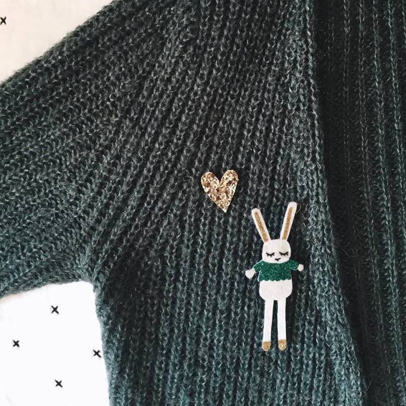 Pin Kaninchen Glitzer Handgemacht in La Rochelle von TendreCactus