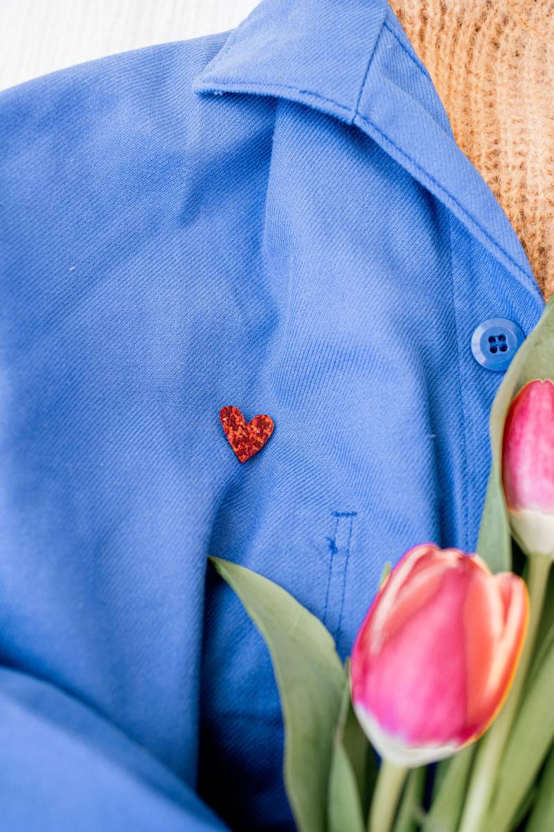 Pins Glitter Heart Tender Cactus Handgefertigt Mit Liebe in La Rochelle von TendreCactus