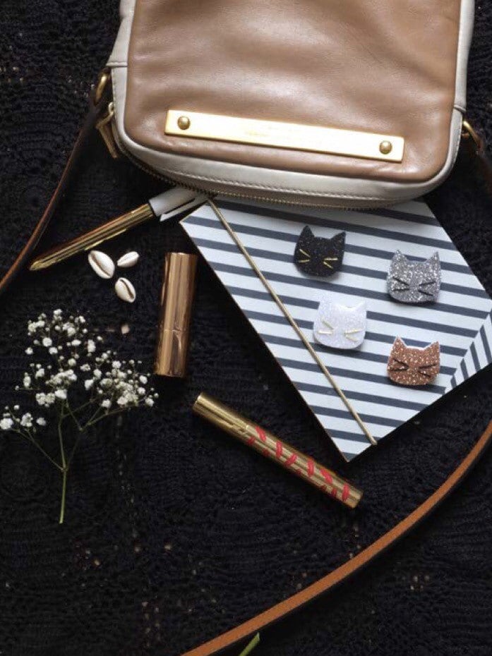 Romy Glitzernde Katzenbrosche, Bezauberndes Handgefertigtes Accessoire Mit Liebe in La Rochelle von TendreCactus