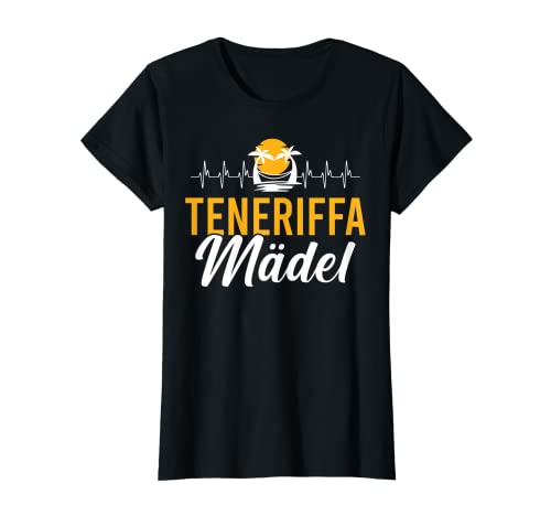 Damen Teneriffa Mädel Herzschlag Kanaren Spanien T-Shirt von Teneriffa Kanarische Inseln Urlaub