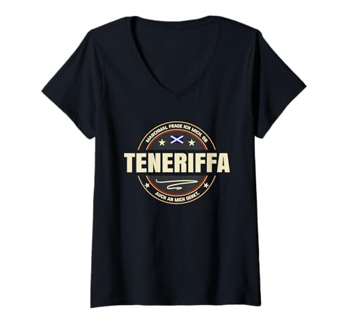Damen Urlaub Gadgets Reise Souvenir Wandern Inseltrip Teneriffa T-Shirt mit V-Ausschnitt Damen Urlaub Gadgets Reise Souvenir Wandern Inseltrip Teneriffa T-Shirt mit V-Ausschnitt von Teneriffa Souvenir und Urlaub Gadgets