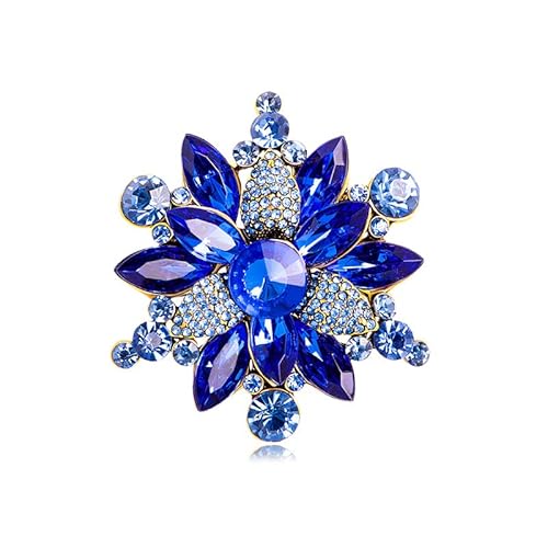 Brosche in Blumenform, Vintage-Stil, Kristall, Strass, Zubehör, Metall, Kein Edelsteintyp Brosche in Blumenform, Vintage-Stil, Kristall, Strass, Zubehör, Metall, Kein Edelsteintyp von TengRiah