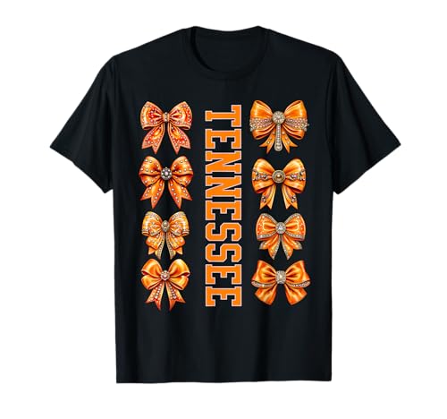 Tennessee Coquette Orange Bows, Women Girls Tween Kids T-Shirt Tennessee Coquette Orange Bows, Women Girls Tween Kids T-Shirt von Tennessee Bow & Belle Apparel and Gifts