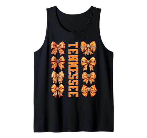 Tennessee Coquette Orange Bows, Women Girls Tween Kids Tank Top von Tennessee Bow & Belle Apparel and Gifts