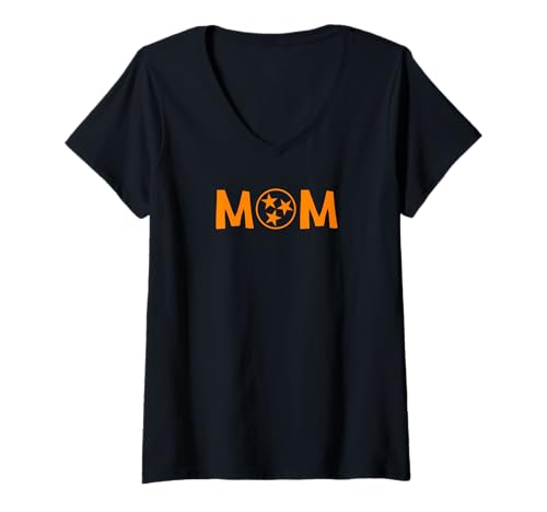 Damen Mom Tennessee Flag Circle Design for Proud Moms Cute T-Shirt mit V-Ausschnitt Damen Mom Tennessee Flag Circle Design for Proud Moms Cute T-Shirt mit V-Ausschnitt von Tennessee Flag Circle