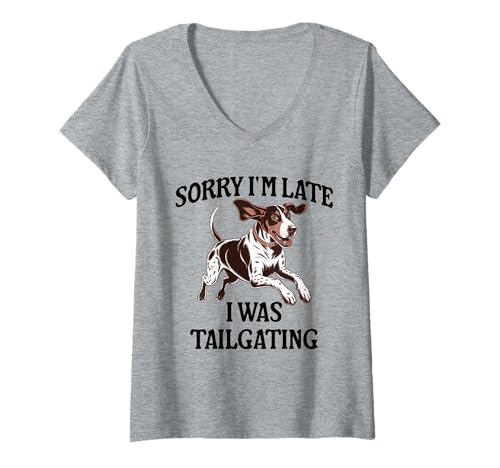 Damen Bluetick Coonhound Tailgating Tennessee Pride T-Shirt mit V-Ausschnitt von Tennessee Southern Bluetick Tailgate Wear
